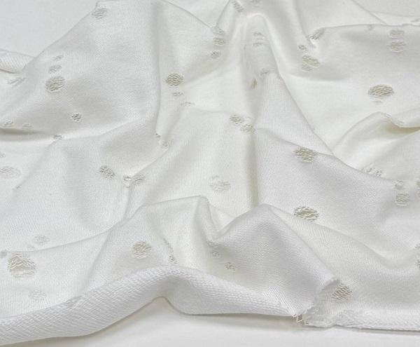 Футер 3-х ниточный рванка 90 хб 10 пэ Молочный 3БН131