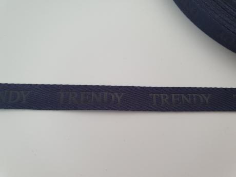 Тесьма сутажная с прессом TRENDY темно-синий 10мм ТС001